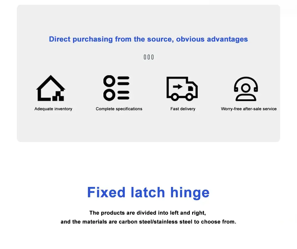 Spring Bolts Latch Hinge